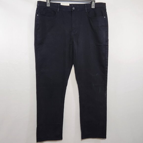 English Laundry Men's Size 38x30 Black 5 Pocket Straight Fit Cotton Blend Pants - Picture 2 of 15